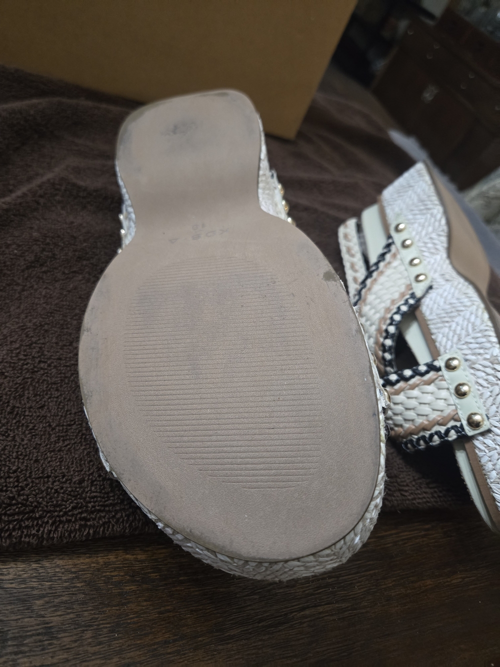 Kelsi Dagger Kids Natural Braided Slingback Sandals EUC SIZE 10 - Picture 11 of 13
